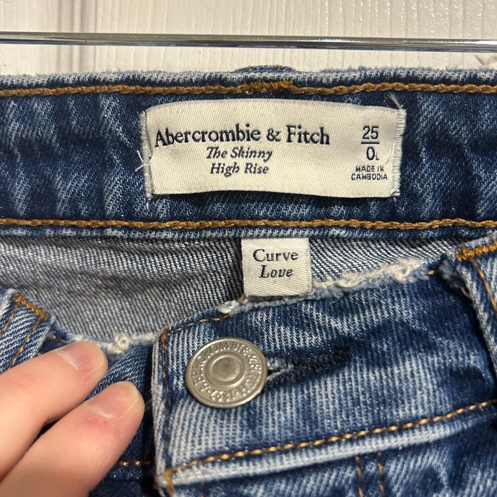 Abercrombie and fitch curve love high rise skinny jeans